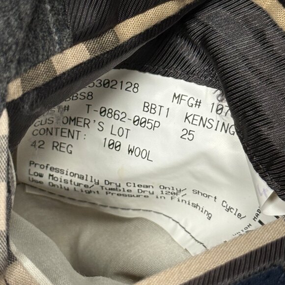 VTG Burberry London Kensington Pinstripe Blazer Wool Double Breasted 42 Reg - Picture 13 of 13